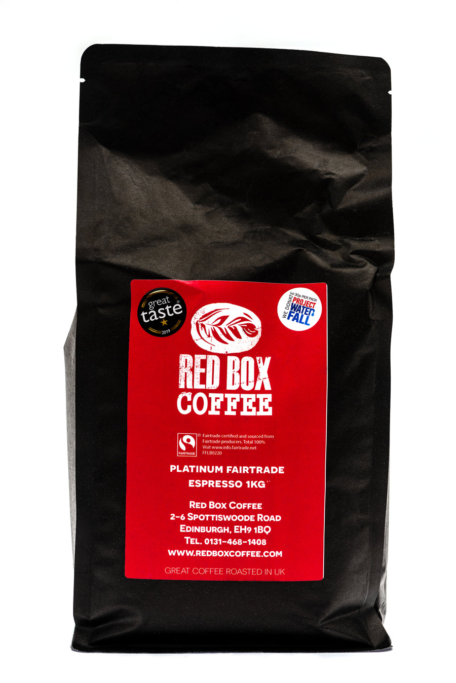 Red Box Platinum Fairtrade Coffee, Great Taste 1-Star 2019 - WHOLE BEAN