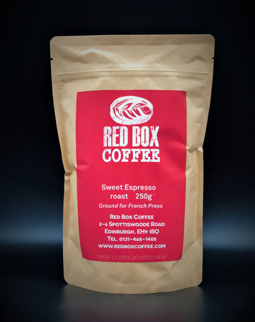 Red Box Sweet Espresso,  Great Taste 2-Star 2020 - GROUND FOR FRENCH PRESS